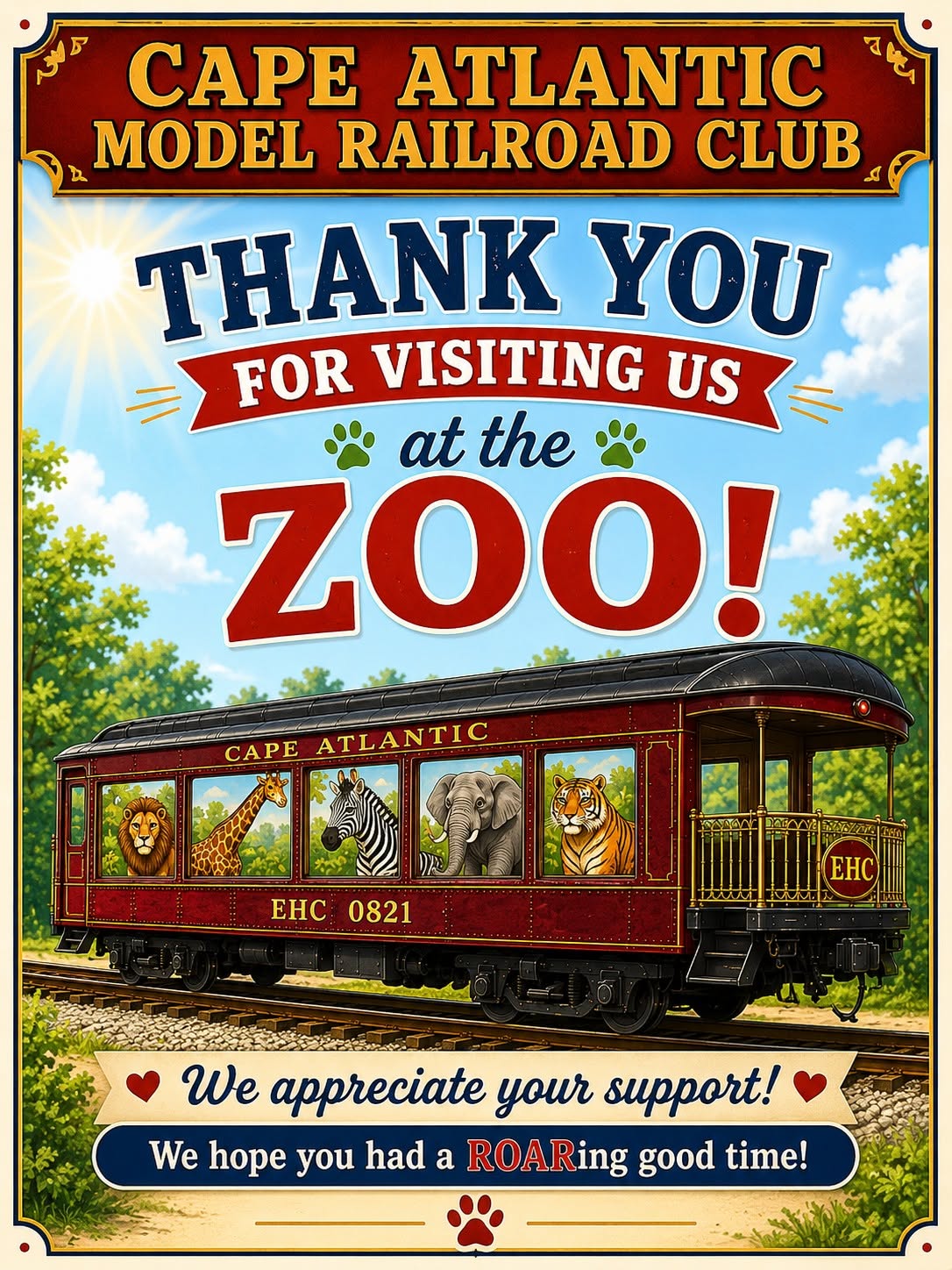 Club members setting up a model railroad exhibit display for a community event